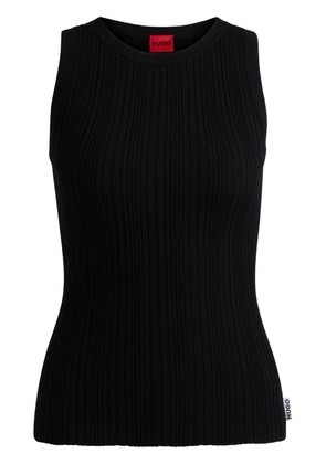 HUGO ribbed tank top - 001 BLACK