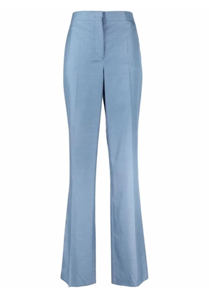 Ferragamo high-waisted silk trousers - Blue