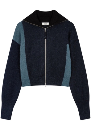 TOMBOY colour-block zip-up cardigan - Blue