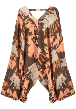 Ferragamo Palm-print beach cover-up - Orange