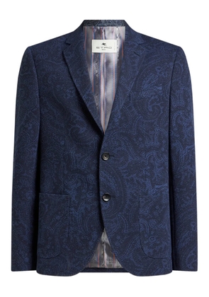 ETRO paisley single-breasted blazer - Blue
