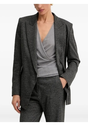 BOSS pinstripe peak-lapel blazer - Grey