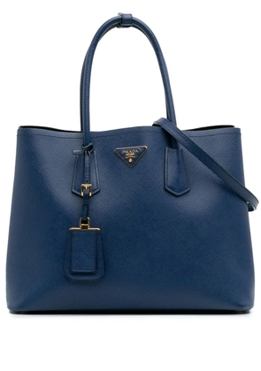 Prada Pre-Owned 2010-2025 Large Saffiano Cuir Double satchel - Blue
