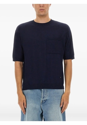 Moschino patch-pocket T-shirt - Blue