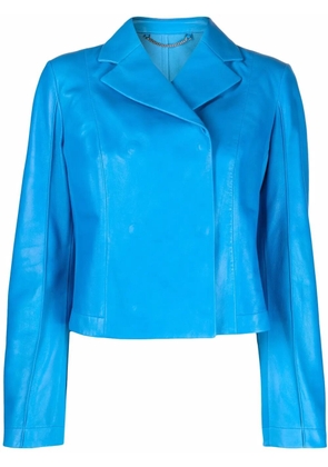 Ferragamo notched-lapel long-sleeve jacket - Blue