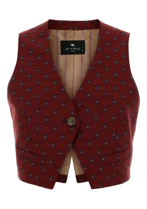 ETRO wool-blend waistcoat - Red