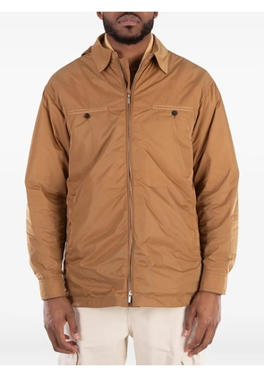 Ferragamo zip hooded jacket - Brown