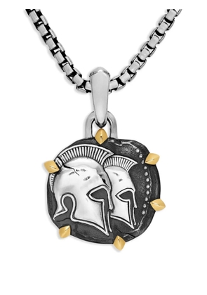 David Yurman 18kt yellow gold and sterling silver Gemini amulet (33mm)