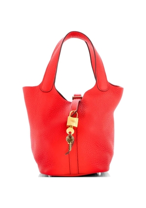 Hermès Pre-Owned Picotin Lock Bag Clemence PM bucket bag - Red