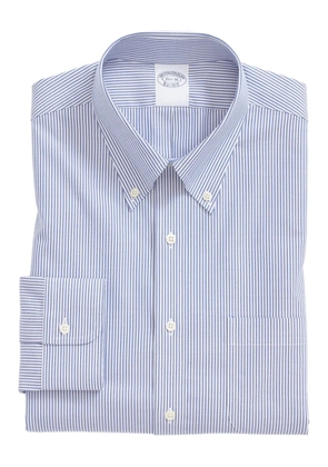 Brooks Brothers striped-pattern oxford shirt - Blue