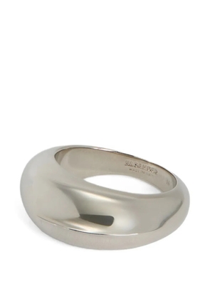Jil Sander engraved logo brass ring - Silver
