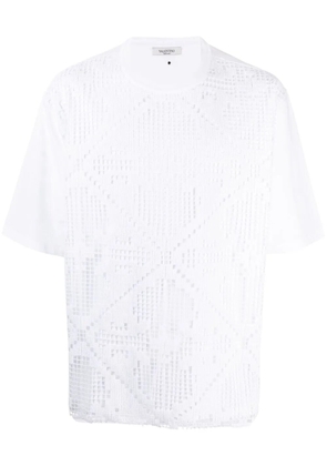 Valentino Garavani crochet-front T-shirt - White