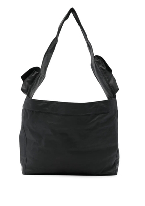 Y-3 large Newspaper flap-pocket tote bag - Black