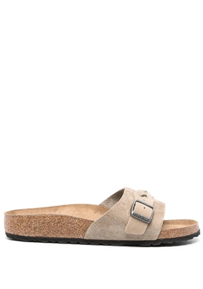 Birkenstock buckled suede sandals - Neutrals