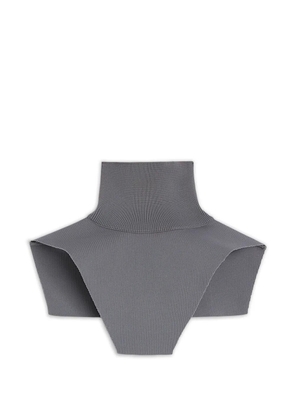 Jil Sander ribbed high-neck plastron - Grey