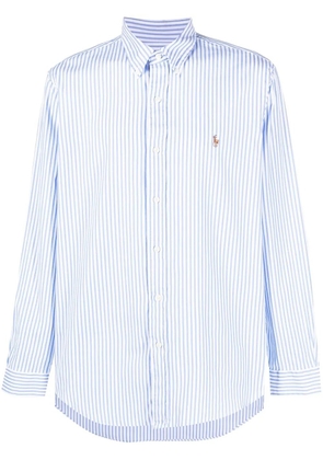 Polo Ralph Lauren embroidered-pony striped shirt - Blue