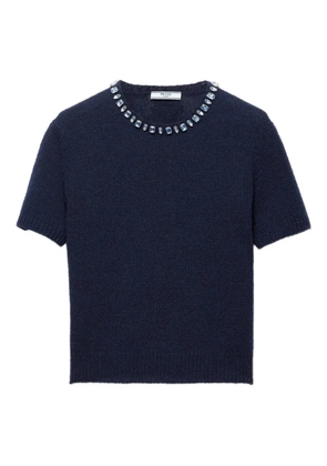 Prada jewel ribbed top - Blue