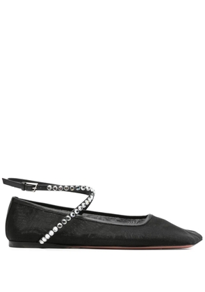Amina Muaddi Ane ballet flats - Black