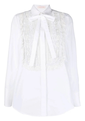 Valentino Garavani lace-bib tailored shirt - White