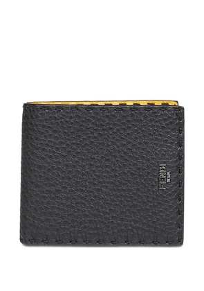 FENDI Roma logo stitched leather wallet - Black