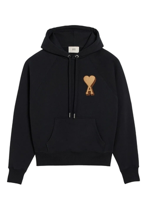 AMI Paris logo-embroidered hoodie - Black