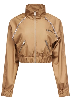 AREA crystal-embellished jacket - Brown