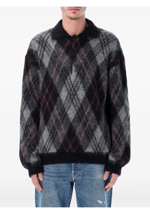 rold skov argyle-pattern polo shirt - Grey