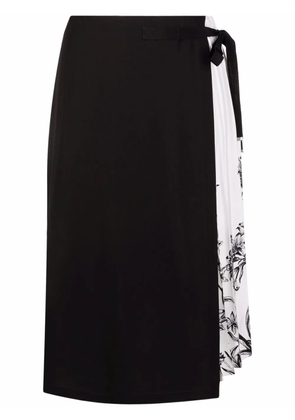 Ferragamo pleated silk skirt - Black