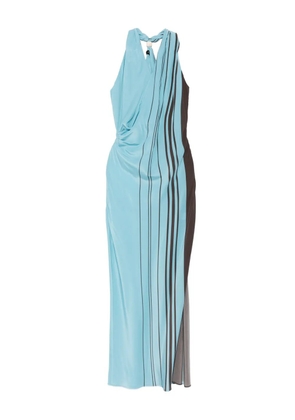 SIR. striped halterneck maxi dress - Blue
