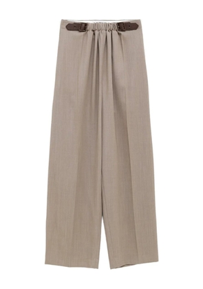 LOEWE belted pleated trousers - Neutrals