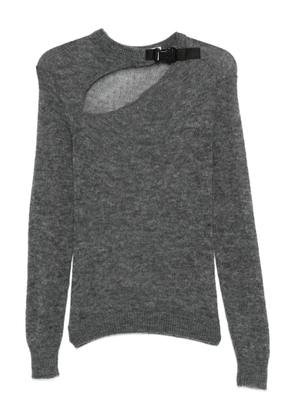 Coperni cut-out buckle sweater - Grey