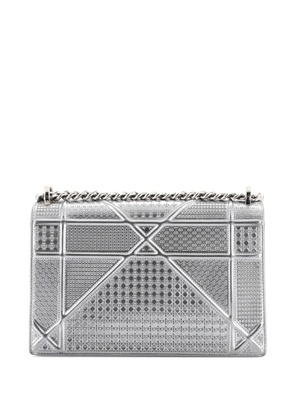 Christian Dior Pre-Owned Diorama Flap Bag Cannage Embossed Calfskin Medium shoulder bag - Silver