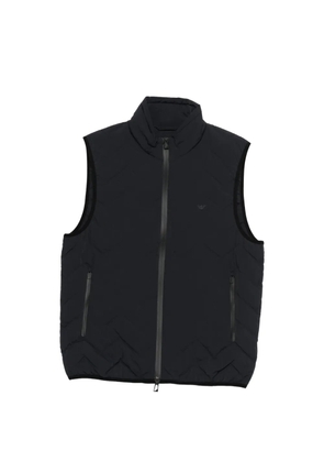 Emporio Armani zip quilted gilet - Blue