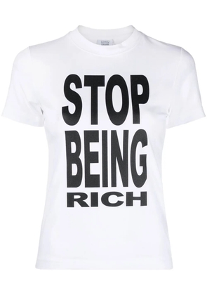 VETEMENTS slogan print T-shirt - White