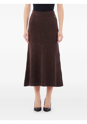 LIU JO A-line midi skirt - Brown
