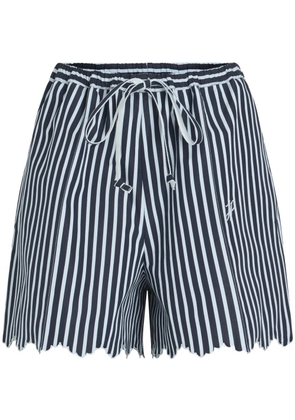 Patou striped drawstring shorts - Blue