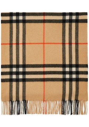 Burberry wide check cashmere scarf - Neutrals