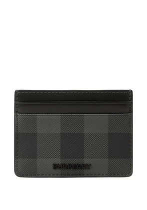 Burberry checked card holder - Grey