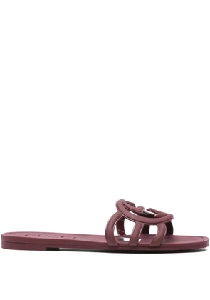 Gucci GG-logo flat sandals - Red