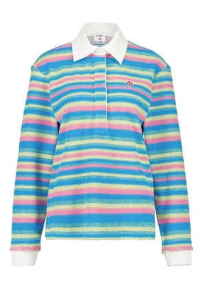 Casablanca striped polo top - Blue
