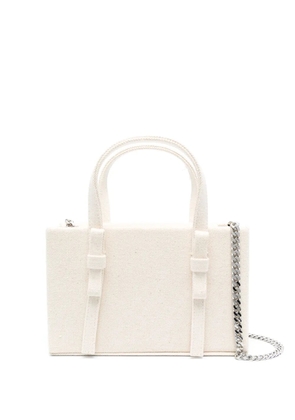 Kara mini leather tote bag - Neutrals