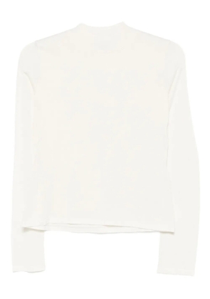 Max Mara long-sleeve silk T-shirt - White