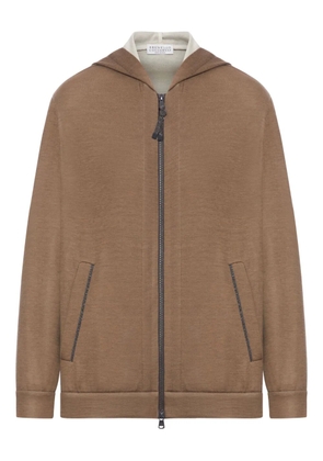 Brunello Cucinelli zip-up hoodie - Brown