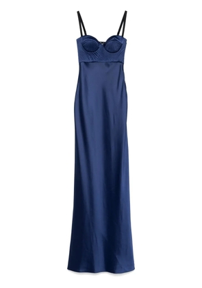 Anna October matelassé detailed maxi dress - Blue