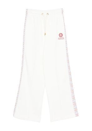 Casablanca floral-stripe track pants - White