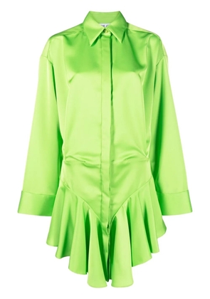 The Attico Candice asymmetric mini dress - Green
