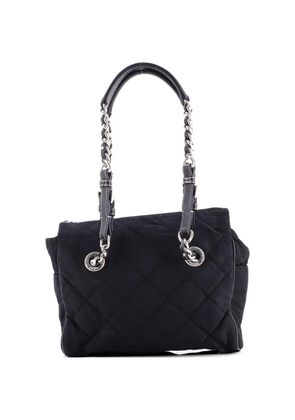 Prada Pre-Owned Convertible Chain Tote Quilted Tessuto Medium shoulder bag - Black