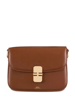 A.P.C. Grace leather shoulder bag - Brown