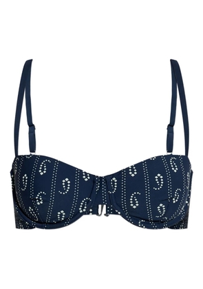 Tory Burch printed bikini top - Blue