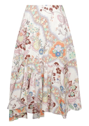 ETRO floral-print midi skirt - Pink